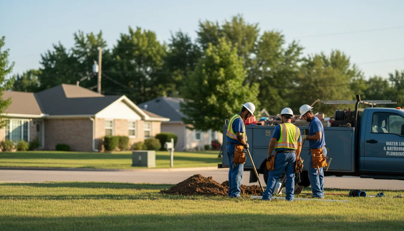 Residential water line and bathroom plumbing service in Enfield, CT